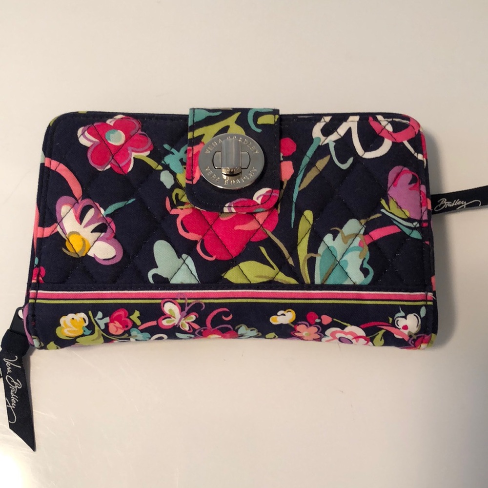 Vera Bradley Printed Cotton Turn Lock Wallet